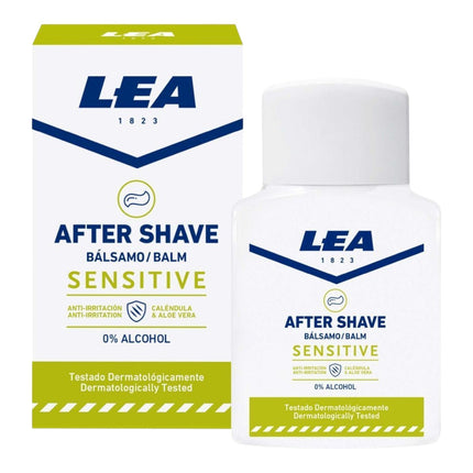 LEA Sensitive After Shave Bálsamo After Shave sin Alcohol Suaviza Hidrata y Protege tras el Afeitado Reduciendo Irritaciones 125 ml