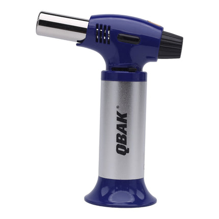 QBAK Soplete De Cocina Profesional Antorcha Butano Encendedor, Mini Culinario Soplete con Cerradura de Seguridad & Llama Ajustable para barbacoa Brulée Crema Cámping (Gas Incluido)