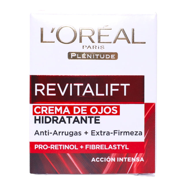 L'ORÉAL PARIS Revitalift Contorno de Ojos Anti-edad Hidratante, Antiarrugas y Extra Firmeza, 15 ml