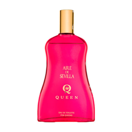 AIRE DE SEVILLA Queen Women's Cosmetic Case with Perfume Gentle Shower Gel and Scented Body Moisturizing Cream Scented Ritual Gift Box (150 ml each) 