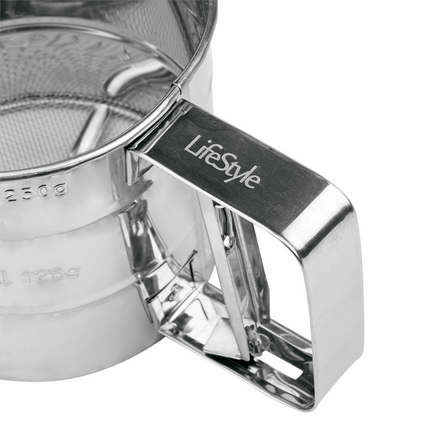 Tamizador de Harina Colador de Taza para Hornear Colador de harina Tamizador para harina y azúcar en polvo Diámetro 10 cm Altura 9,5 cm