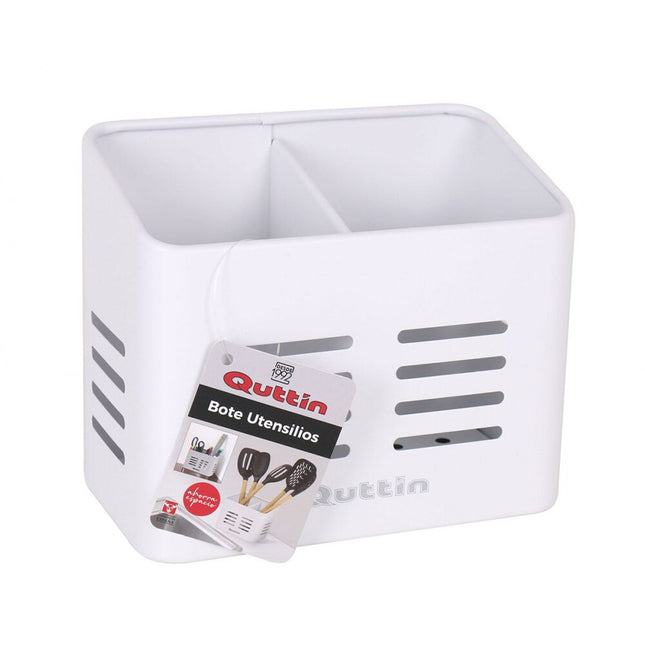 QUTTIN Escurridor Doble de Cubiertos Porta Utensilios De Cocina Portacubiertos De Cocina Soporte Cubiertos Cocina Se Utiliza para Organizar La Cocina Guardar Vajillas Utensilios De Cocina