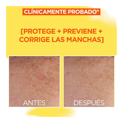 GARNIER Vitamin C Anti-UV Daily Invisible Fluid SPF50+ Protects Prevents and Reduces Dark Spots for All Skin Types 40 ml 