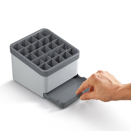 UTILTEX Customizable Kitchen Utensil Holder Plastic Cutlery Holder Grey Kitchen Organizers 