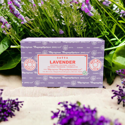 Satya Pack de 12 cajitas 15g de Incienso de Lavanda Lavender