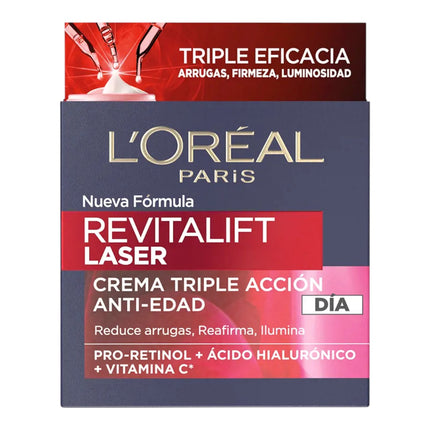 L'ORÉAL PARIS REVITALIFT LASER TRIPLE ACTION day cream Anti-wrinkle and Anti-aging creams - Firming facial treatment - Flash effect 50 ml 