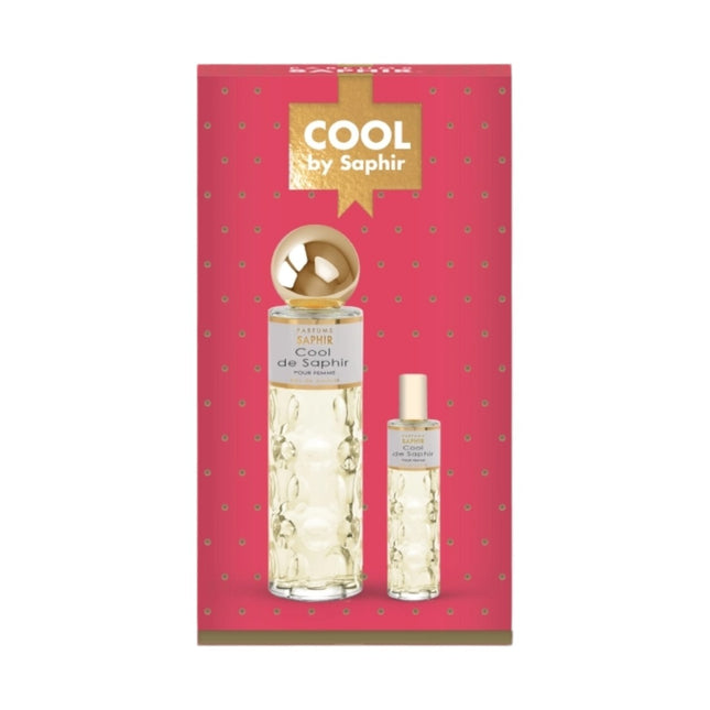 PARFUMS SAPHIR Cool by Saphir Estuche de Eau de parfum Cofre de regalo de perfume para mujer 200 ml + 30 ml - El envase puede variar