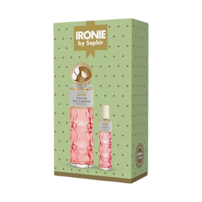PARFUMS SAPHIR Ironie by Saphir pour Femme  Estuche de Eau de parfum Cofre de regalo de perfume para mujer 200 ml + 30 ml - El envase puede variar
