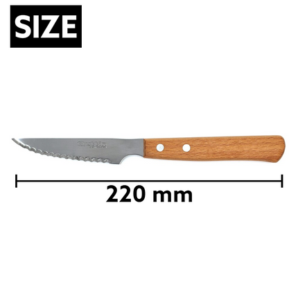 Pack of 6 Serrated Steak Knives Micro Serrated Table Knife Natural Wood Handle Classic Model of a lifetime Table knife