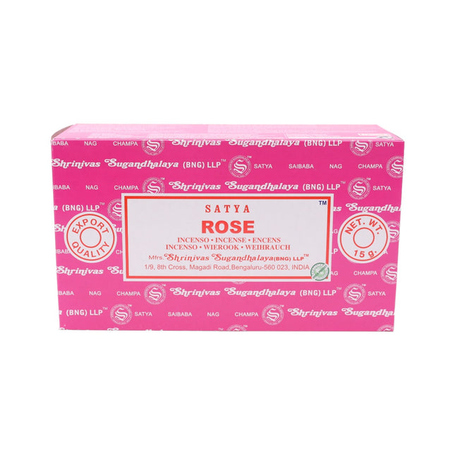 Satya Pack de 12 cajitas 15g de Incienso Rose