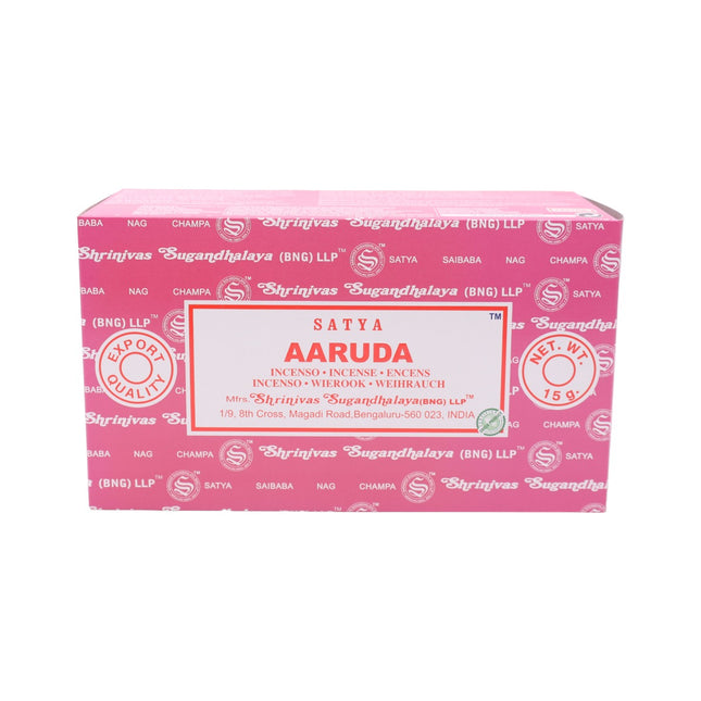 Satya Pack de 12 cajitas 15g de Incienso Aaruda