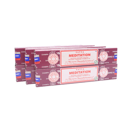 Satya Pack of 12 boxes 15g of Meditation Incense 