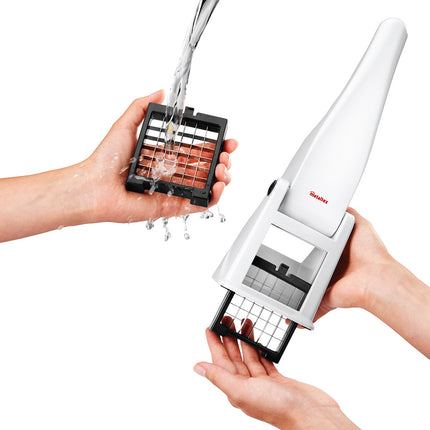 METALTEX Potato cutter PATATÒ PLUS Removable stainless steel blade and ABS body with suction cup at the base to keep it firmly fixed Measurements: 11.5x12x19.5 cm 