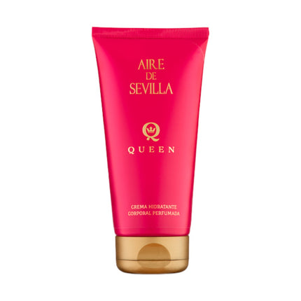 AIRE DE SEVILLA Queen Women's Cosmetic Case with Perfume Gentle Shower Gel and Scented Body Moisturizing Cream Scented Ritual Gift Box (150 ml each) 