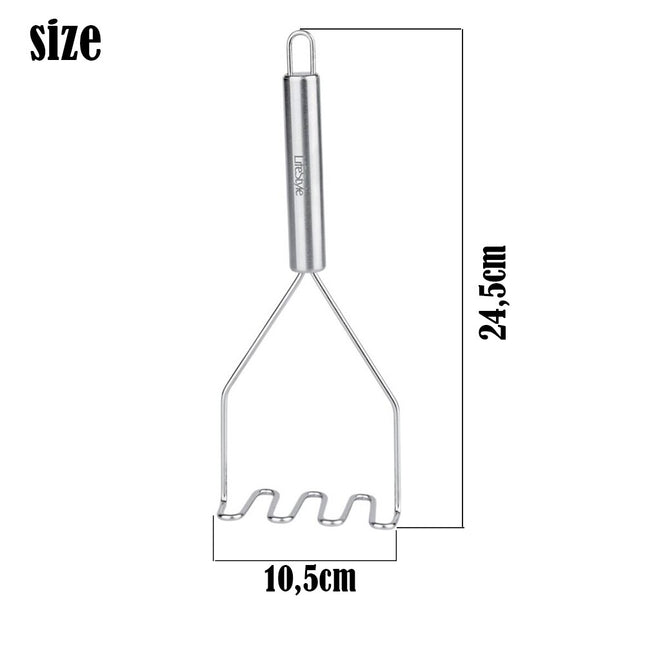 Machacador de Patatas Aplastador de Patatas de Acero inoxidable Trituradora de Patata para Hacer Puré De Patatas Caseras