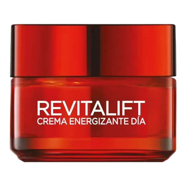 L'ORÈAL PARIS Revitalift Crema Roja Energizante | 50ML Crema de día antiarrugas y extrafirmeza con ginseng rojo