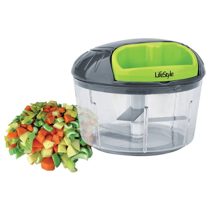 Picadora Batidora Manual 650 o 1000 ml 3 o 4 Cuchillas para Picar y Cortar Verdura Frutos Secos Tomate Hierbas Ajos Cebollas etc. Batidor para Huevos Mezclas Aliños etc