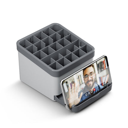 UTILTEX Customizable Kitchen Utensil Holder Plastic Cutlery Holder Grey Kitchen Organizers 