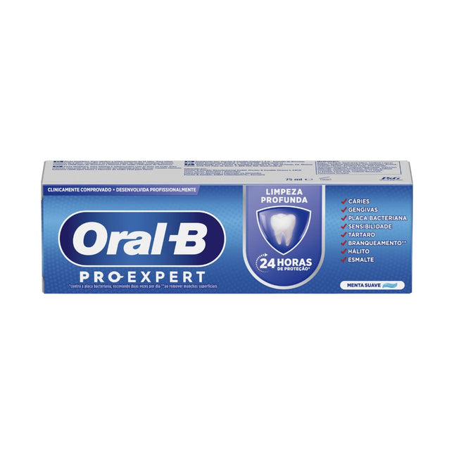 Oral-B Pro-Expert Pata de Dientes Menta Suave Limpieza Profunda Pasta Dentífrica 75 ml