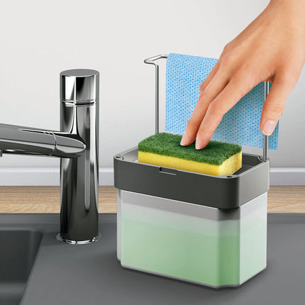 METALTEX Organizador Fregadero Dispensador jabón SPONGE-TEX Almacenamiento Soporte de Esponja Accesorios de Cocina