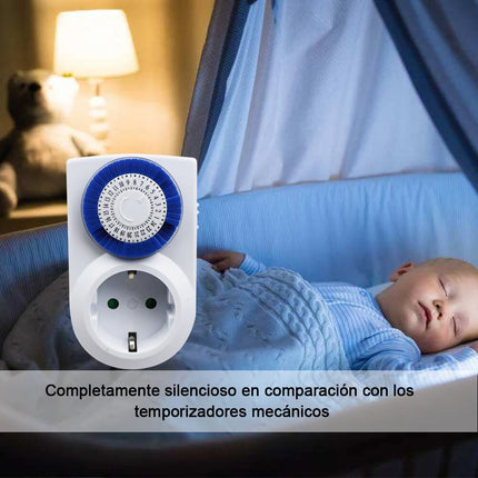 Enchufe eléctrico temporizador digital mecánico de 24 horas 230V/16A