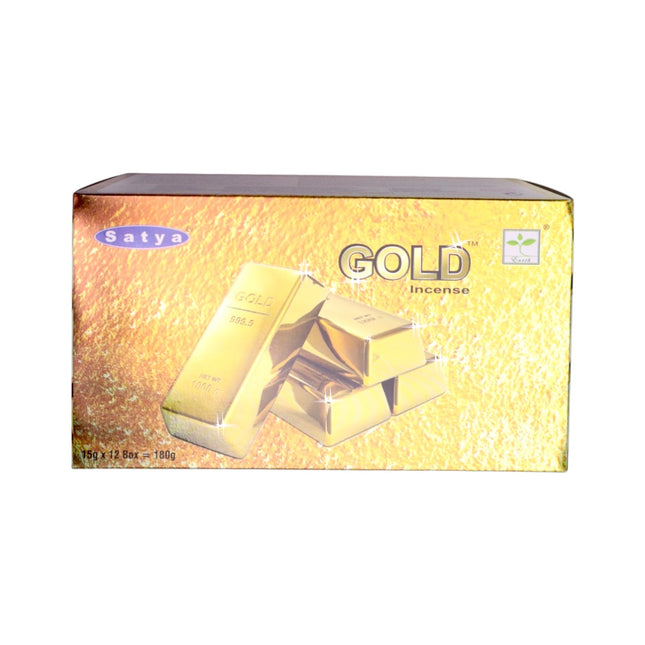 Satya Pack de 12 cajitas 15g de Incienso Gold
