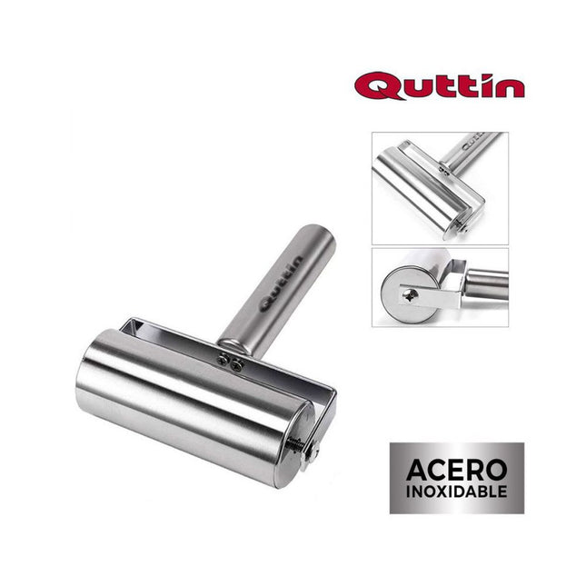 Rodillo de Amasar con Mango Rodillo en Forma de T para Pizzas Galletas Pastas de Acero Inoxidable QUTTIN