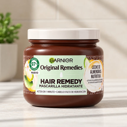 Garnier Original Remedies Hair Remedy Mascarilla Hidratante Leche de Almendras 340 ml