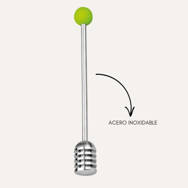 Cuchara para Miel de Acero Inoxidable, Dosificador de Miel con Mango Largo, Cuchara Mielera para Tarros, Té, Café, Repostería y Cocina