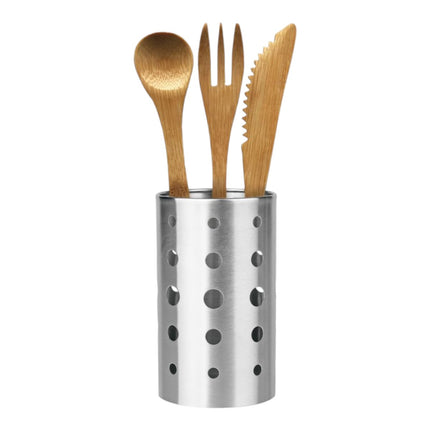 Escurrecubiertos de Acero Inoxidable 10 x 17 cm, Porta Cubiertos de Cocina, Organizador para Cucharas, Tenedores y Utensilios, Soporte Ventilado
