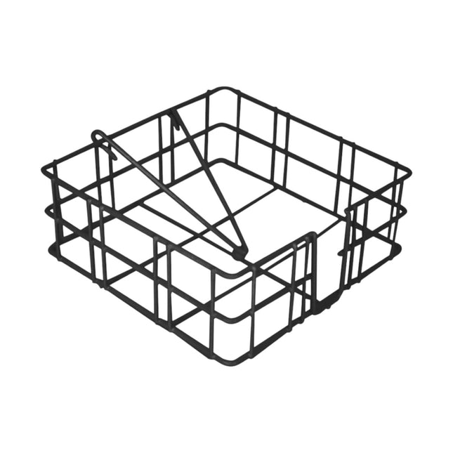 Servilletero de Metal para Cocina Negro 18x18x6.5 cm, Diseño Compacto y Elegante