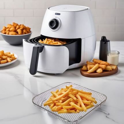 QUTTIN Rejilla Cuadrada Apilable para Freidora de Aire, Accesorio Air Fryer de Acero Inoxidable, 20 x 20 x 4 cm, Resistente hasta 180 °C