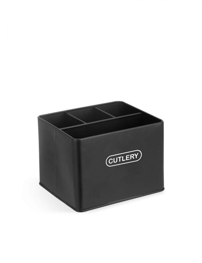 Organizador de Cubiertos y Servilletas de Metal, Porta Cubiertos de Cocina con Compartimentos, Organizador de Encimera, 18 x 15,7 x 13,5 cm