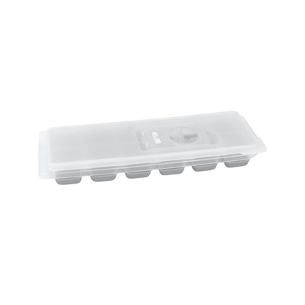 QUTTIN Cubitera con Tapa para 12 Cubitos, Molde de Hielo BPA Free, Fácil Extracción, Bandeja para Cubitos de Hielo, Bebidas, Cócteles y Refrescos