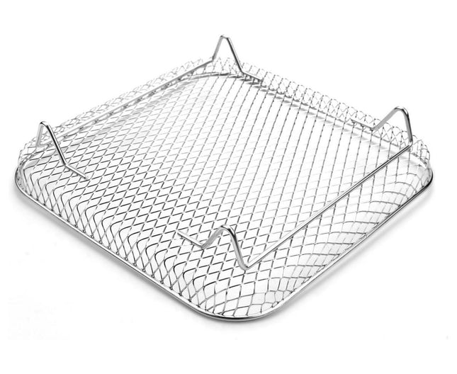 QUTTIN Rejilla Cuadrada Apilable para Freidora de Aire, Accesorio Air Fryer de Acero Inoxidable, 20 x 20 x 4 cm, Resistente hasta 180 °C