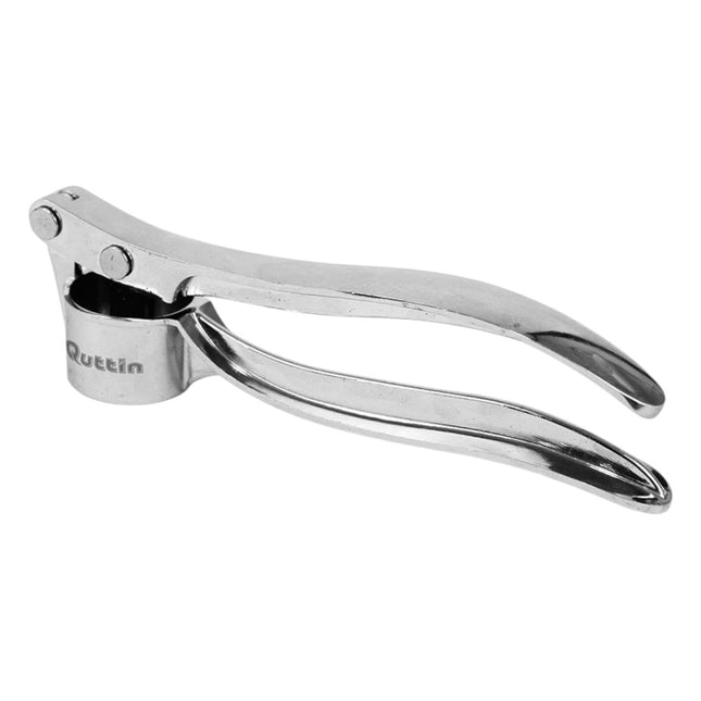 QUTTIN Prensador de Ajos Metálico, Prensa Ajos Manual de Cocina, Triturador de Ajo con Mango Ergonómico, Utensilio para Picar y Machacar Ajos