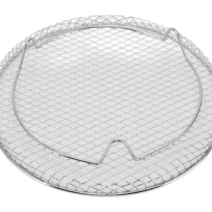 Rejilla Redonda Apilable para Freidora de Aire, 20 cm, Accesorio Metálico para Air Fryer, Soporte con Patas para Cocinar por Capas, Rejilla Redonda para Horno y Cocina