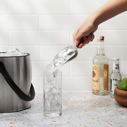 Pala Pequeña Dosificadora Metálica para Hielo y Alimentos, Cuchara Pala Multiusos para Cocina, Bar, Café, Cereales, Legumbres y Cubitos