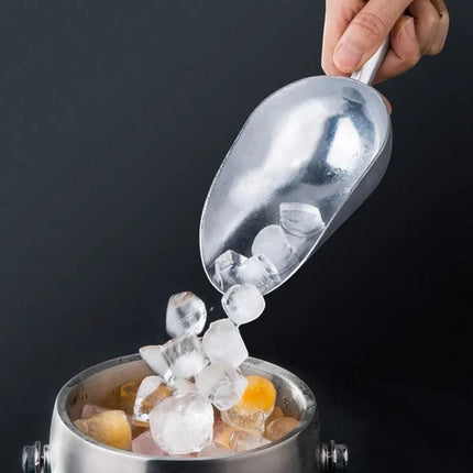 Pala Pequeña Dosificadora Metálica para Hielo y Alimentos, Cuchara Pala Multiusos para Cocina, Bar, Café, Cereales, Legumbres y Cubitos
