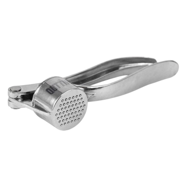 QUTTIN Prensador de Ajos Metálico, Prensa Ajos Manual de Cocina, Triturador de Ajo con Mango Ergonómico, Utensilio para Picar y Machacar Ajos