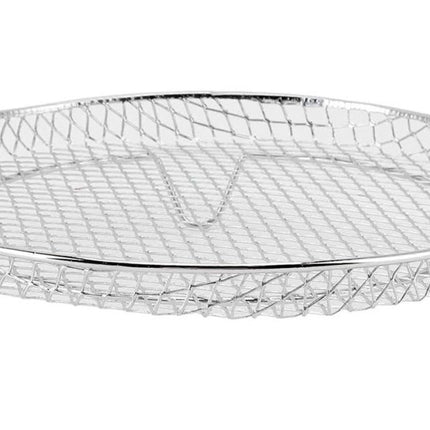 Rejilla Redonda Apilable para Freidora de Aire, 20 cm, Accesorio Metálico para Air Fryer, Soporte con Patas para Cocinar por Capas, Rejilla Redonda para Horno y Cocina