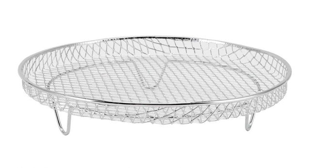 Rejilla Redonda Apilable para Freidora de Aire, 20 cm, Accesorio Metálico para Air Fryer, Soporte con Patas para Cocinar por Capas, Rejilla Redonda para Horno y Cocina