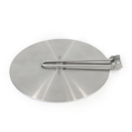 QUTTIN Adaptador para Placa de Inducción de Acero Inoxidable, Disco Difusor de Calor de 24 cm con Mango Plegable para Ollas, Sartenes y Cafeteras