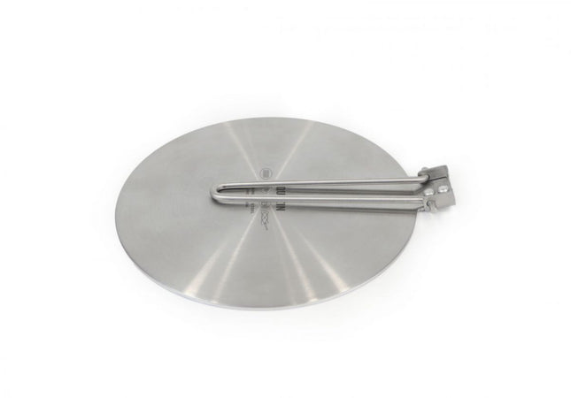 QUTTIN Adaptador para Placa de Inducción de Acero Inoxidable, Disco Difusor de Calor de 24 cm con Mango Plegable para Ollas, Sartenes y Cafeteras