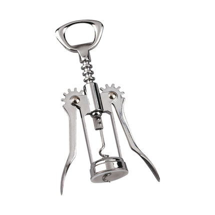 Abridor de Botellas de Acero con Dos Brazos y Saca Corchos