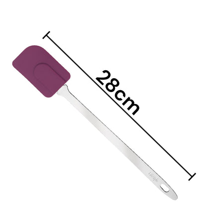 Espátula de Repostería Morada de Silicona con Mango de Acero Inoxidable