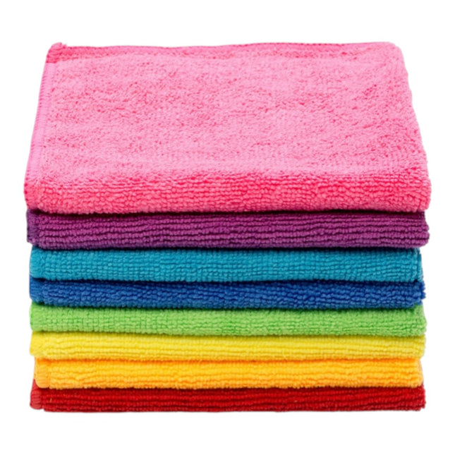 Vileda Bayetas Microfibra Colors Maxi Pack x8 – Paños de Limpieza Multicolor, Eliminan 99% de Bacterias con Agua, Multiusos Hogar y Cocina