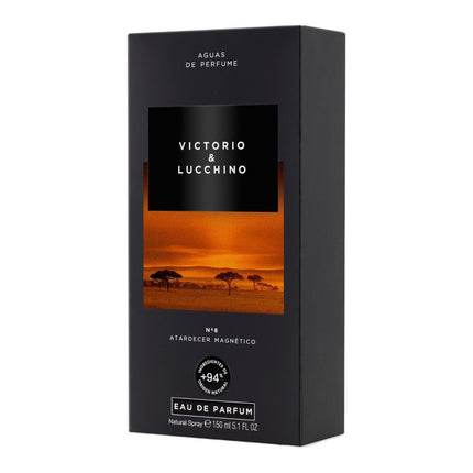 Victorio & Lucchino Nº8 Atardecer Magnético Eau de Parfum 150 ml | Perfume masculino ámbar-especiado | Aguas de Perfume Natural Spray, larga duración