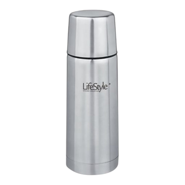 Termo para líquidos 750 ml, acero inoxidable doble pared con vacío, botella térmica para café, té y agua caliente o fría, tapón de pulsación y tapa vaso