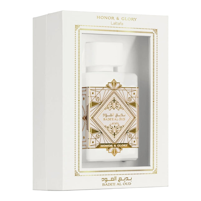 Lattafa Badee Al Oud Honor & Glory Eau de Parfum 100 ml – Perfume Árabe Unisex Dulce y Oriental – Fragancia Gourmand de Larga Duración
